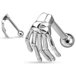 Piercing arcade main squelette sourcil oreille helix acier chirurgical inoxydable anti allergique connor ...