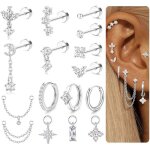 Piercing helix boucles oreilles femme percing au oreille acier inoxydable piercing tragus piercing tragus ...