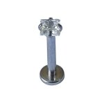 Piercing labret zircon carr� - gribouille import - adulte - mixte - blanc