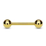Piercing langue dor or trevis acier chirurgical inoxydable anti allergique barbell lovepiercing