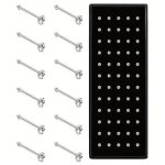 Piercing nez acier inoxydable lot de 60 - 60 pi�ces multicolore 8mm - piercing nez homme femme bijoux ...