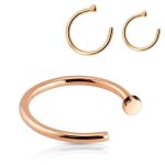 Piercing nez anneau acier chirurgical rosé (0. 6 mm - 10 mm) Piercing nez anneau acier chirurgical rosé (0. 6 mm - 10 mm)
