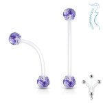 Piercing nombril grossesse paillettes b�b� maternit� longue barre acrylique pregnancy bioflex grazia ...