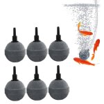 Pierres air aquarium - 6 pi�ces 4cm diffuseur oxyg�ne - convient pour pompes aquariums �tiquette