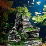 Pierre daquarium d�corations rocaille daquarium en r�sine rocaille paysage rock cave arbre aquarium ornements ...