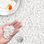 Pierres blanches d�coratives 18ib (8. 2kg) 12 - 15mm - pierre pour jardin ext�rieur / int�rieur cailloux ...