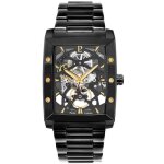 Montre - pierre lannier - hector homme automatique - acier noir - tanche 50m - cadran noir