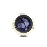 Pierres et min�raux. bague tanzanite brut. taille ajustable.