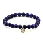 Pierres et min�raux. bracelet perles lapis lazuli 8 mm. fabriqu� en france.