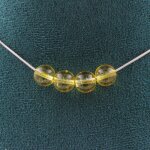 Pierres et min�raux. collier 4 perles citrine 8 mm. chaine en acier inoxydable collier femmes hommes. ...