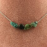 Pierres et min�raux. collier 4 perles turquoise africaine dafrique chaine en acier collier femmes hommes. ...