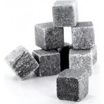 Lot de 9 pierres � whisky - cook concept - pratiques - gris et noir