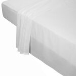 Drap plat en coton - pikolin home - 90x200 cm - blanc - respirant - hypoallerg�nique - 57 fils / cm� ...