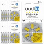 Piles auditives audilo premium taille 10 (pr70) - un lot de 60 piles auditives / 10 plaquettes pour aide ...