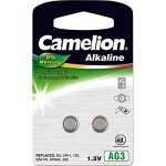 Piles boutons alcaline ag 3 / lr41 / 392 / 192 / blister de 2 piles ��sans mercure�� camelion