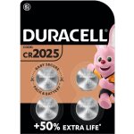 Piles boutons au lithium duracell spciales 2025 3v lot de 4 (dl2025 / cr2025)