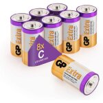 Piles c - lot de 8 piles gp extra batteries alcalines type c baby lr14 15v - longue durée Piles c - lot de 8 piles gp extra batteries alcalines type c baby lr14 15v - longue durée