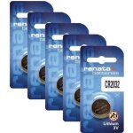 Pile cr2032 renata lot de 5 piles lithium 3v cr 2032 3. 0 volts pile plate bouton date de premption ...