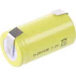 Mexcel d5000b pile rechargeable spciale lr20 (d) cosses  souder en u flat - top nicd 1. 2 v 5000 mah ...