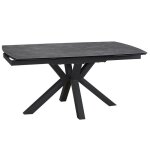 Pilom - table de repas allongeable c�ramique marron