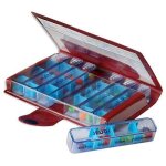 Pilulier medidose classic hebdomadaire - magnien - assortiment de couleur (rouge / bleu / gris)