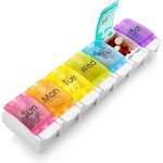 Pilulier semainier - non spcifi - 7 compartiments - facile  ouvrir - grande capacit - sans bpa