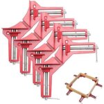 Pince � angle droit 90� - serre - joint r�glable pour menuiserie - lot de 4 pi�ces