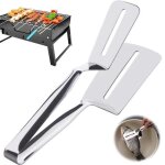 Pince � barbecue - acier inoxydable alimentaire - argent - 25. 8x7. 2x10. 5cm - 105g