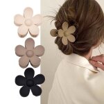 Pinces  cheveux - non spcifi - grande fleur - rsine plastique - 3 pices - accessoires femmes