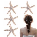 Pinces � cheveux4 pi�ces �toile de mer pince � cheveuxmari�e fleur fille accessoires pour mariagebarrette ...