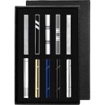 Pince  cravate - classique - 10 pcs - noir - pour homme - avec bote - cadeau