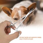 Pince  piler en acier inoxydable pour chien oreille de chat pince de nettoyage  pointe incurve - ...