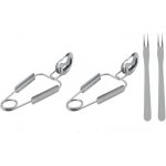 Pinces � escargots et crustac�s - xvx - acier inoxydable - set de 2 - pour maison et restaurant