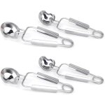 Pinces à escargot - inox - lot de 4 - antirouille - design ergonomique - polyvalentes Pinces à escargot - inox - lot de 4 - antirouille - design ergonomique - polyvalentes