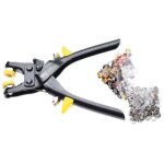 Pince � ?illets / boutons - bgs technic - diam�tre 8 mm - couleur noire - 100 illets inclus