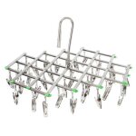 Pinces  linge acier inoxydable etendoir pinces  chaussettes sous - vtements pliable crochet pivotant ...
