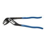 Pince multiprise - professionnelle - 400 mm - acier chrome - vanadium - ouverture 80 mm - bleu