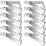 Pinces à nappe - inox - lot de 12 - résistantes à la rouille - pour tables de pique - nique - utilisation ... Pinces à nappe - inox - lot de 12 - résistantes à la rouille - pour tables de pique - nique - utilisation ...