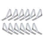 Pinces � nappe en inox - lot de 12 - argent� - gris - lavable