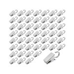 Pinces  rideaux - non spcifi - 50 pices - acier inoxydable - argent - 33 mm x 10 mm