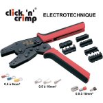 Pince  sertir clickncrimp electrotechnique - cimco - pour cosses isoles et non isoles de 05mm  10mm ...