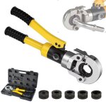 Pince � sertir hydraulique 10t avec 5 ensembles de moules � sertir sertisseuse t�te pivotante � 360� ...