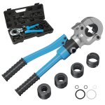 Pince � sertir professionnelle hydraulique avec 4 matrices th16 / th20 / th26 / th32 sertisseuse 360� ...