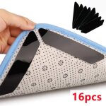 Pinces � tapis - antid�rapant - 16 pi�ces - noir - lavables - universelles
