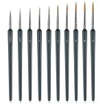 Dtail pinceau 10 pcs peinture pinceaux acrylique pour la peinture  laquarelle gouache et acrylique