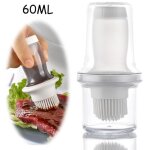 Pinceau cuisine - haute qualité - distributeur dhuile - silicone alimentaire - gris - 2 en 1 Pinceau cuisine - haute qualité - distributeur dhuile - silicone alimentaire - gris - 2 en 1