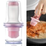 Pinceau cuisine - distributeur dhuile dolive - silicone de qualité alimentaire - rose - 2 en 1 Pinceau cuisine - distributeur dhuile dolive - silicone de qualité alimentaire - rose - 2 en 1