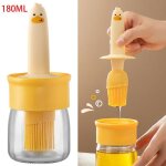 Pinceau  huile en silicone - cuisine - 2 en 1 - distributeur dhuile en verre - rsistant  la chaleur ...