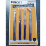 Pincette précision 4 pincettes de précisions en inox 4 pinces inox Pincette précision 4 pincettes de précisions en inox 4 pinces inox