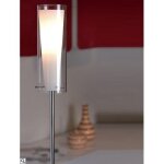 Lampadaire pinto e27 1x40w en acier chrome d110mm